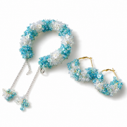Ocean Bloom Gajra Bracelet & Earrings Set