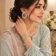 Ocean Bloom Gajra Bracelet & Earrings Set