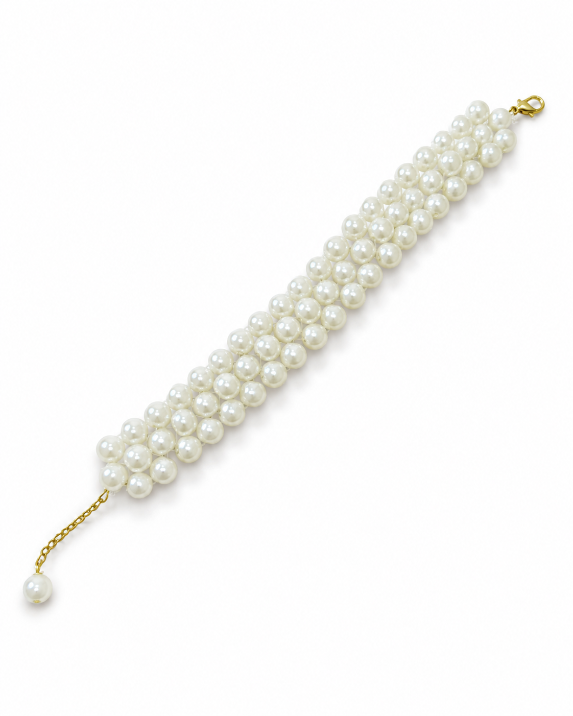 Delicate looped pearl bracelet