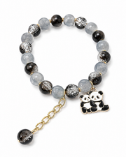 Midnight Panda Charm Bracelet