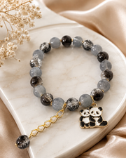 Midnight Panda Charm Bracelet