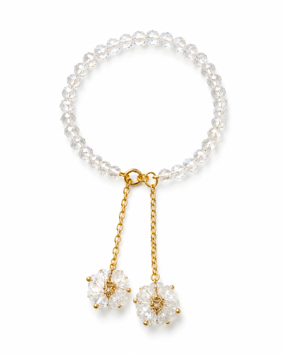 Crystal Blossom Charm Bracelet