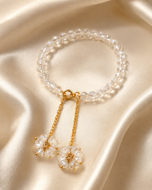 Crystal Blossom Charm Bracelet