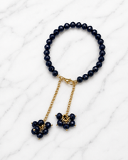 Midnight Bloom Beaded Bracelet