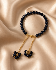 Midnight Bloom Beaded Bracelet