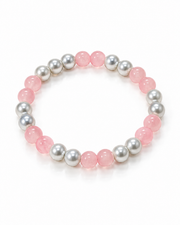 Pink & Pearl Beaded Bracelet – Elegant Handmade Jewelry