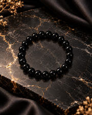 Classic Black Beaded Bracelet – Minimalist Unisex Jewelry