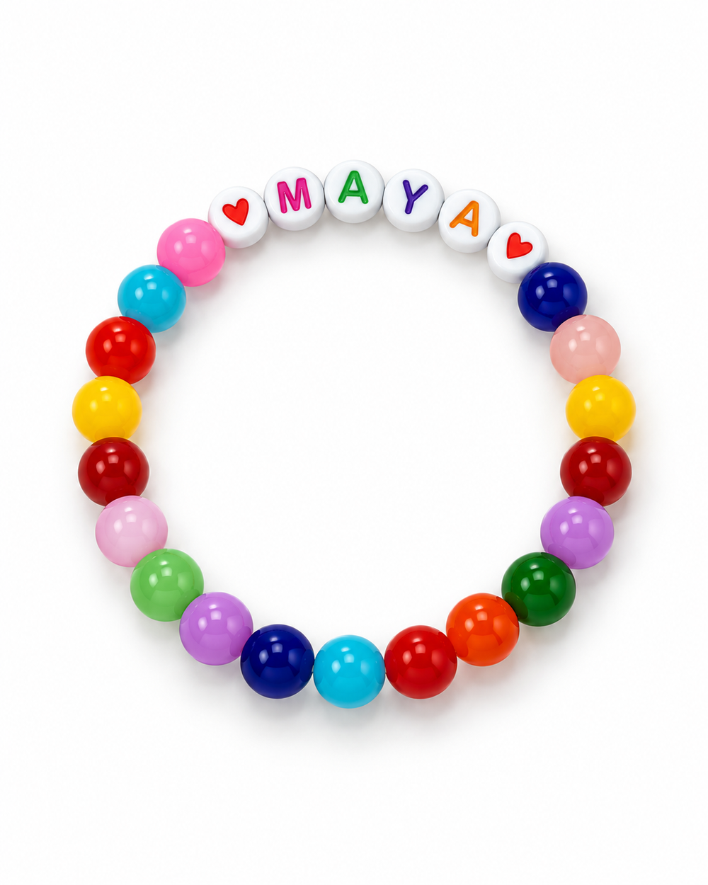 Personalized Rainbow Name Bracelet – Colorful Beaded Jewelry