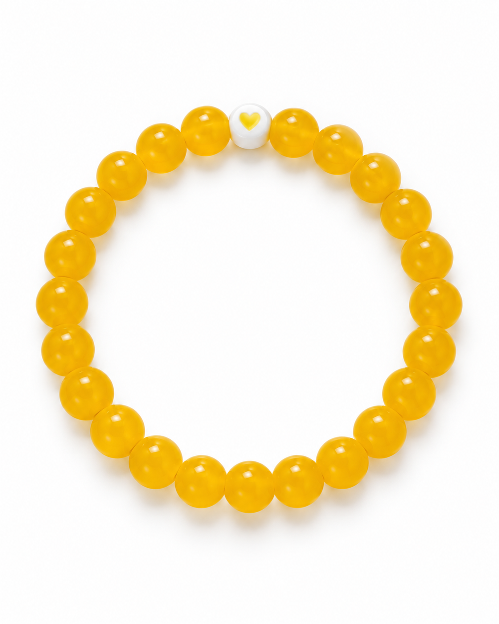 Sunshine Yellow Heart Beaded Bracelet – Cute & Minimalist Jewelry