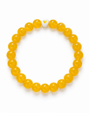 Sunshine Yellow Heart Beaded Bracelet – Cute & Minimalist Jewelry