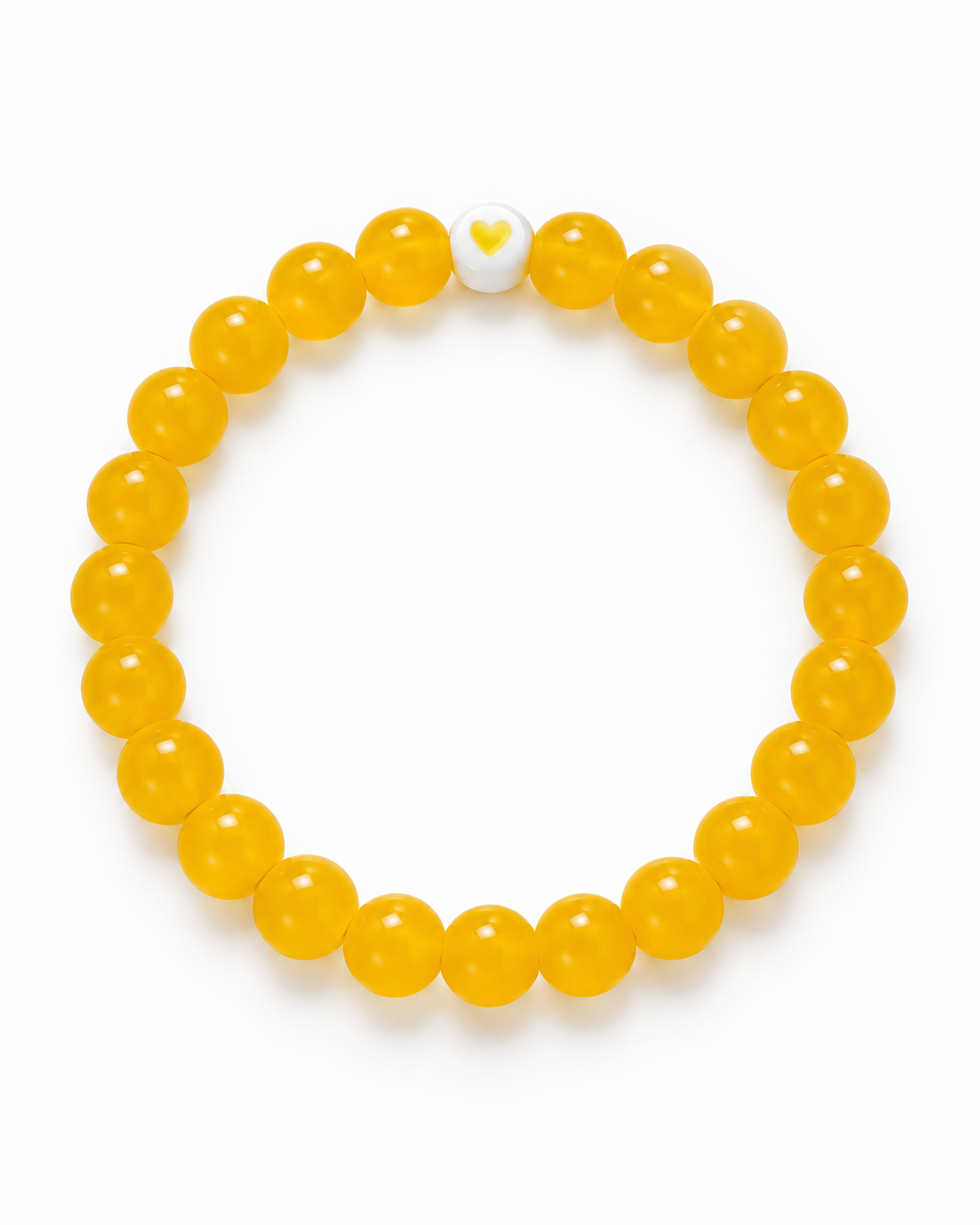 Sunshine Yellow Heart Beaded Bracelet – Cute & Minimalist Jewelry