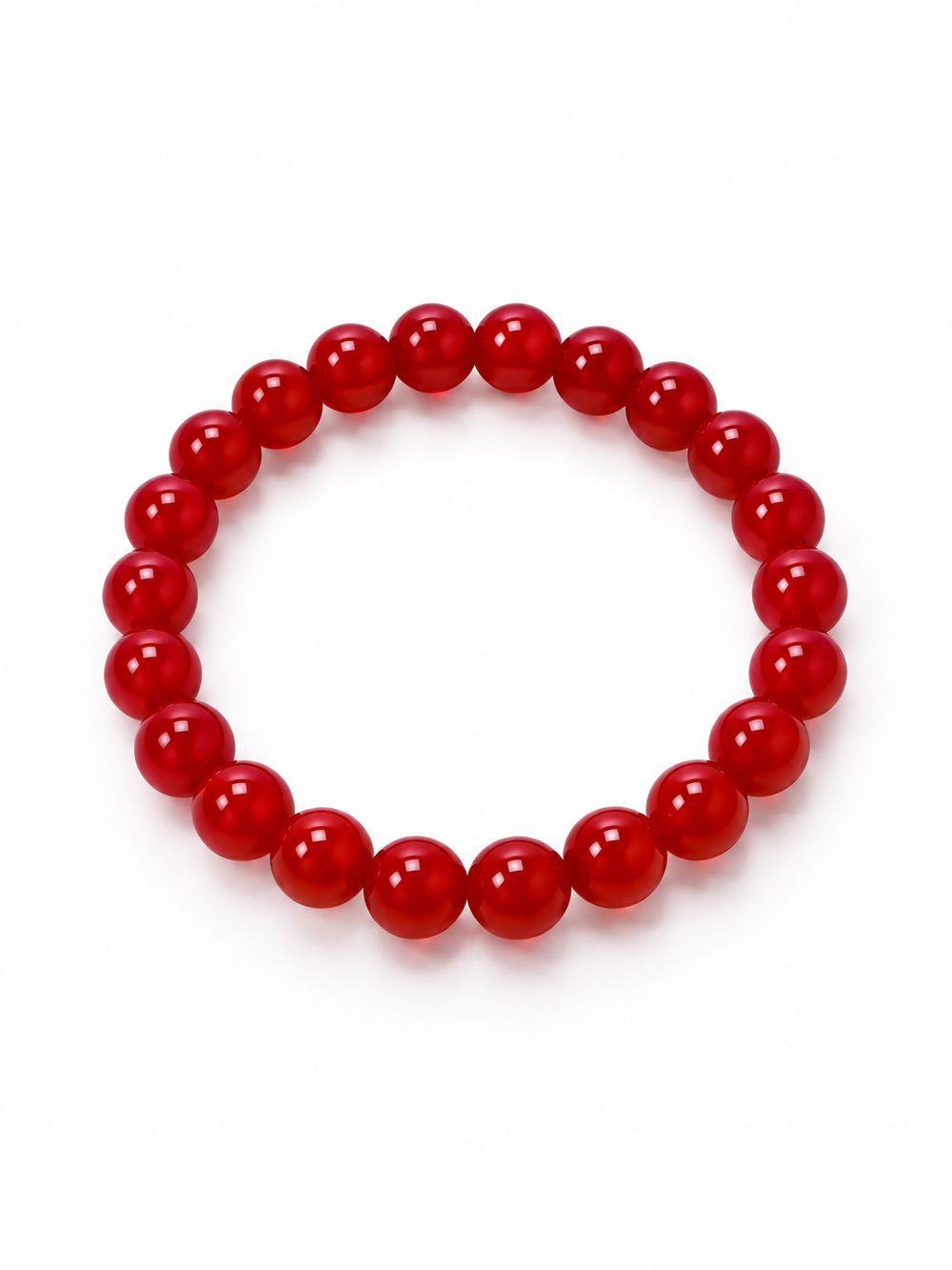 Classic Ruby Red Beaded Bracelet – Elegant & Minimalist Jewelry ❤️