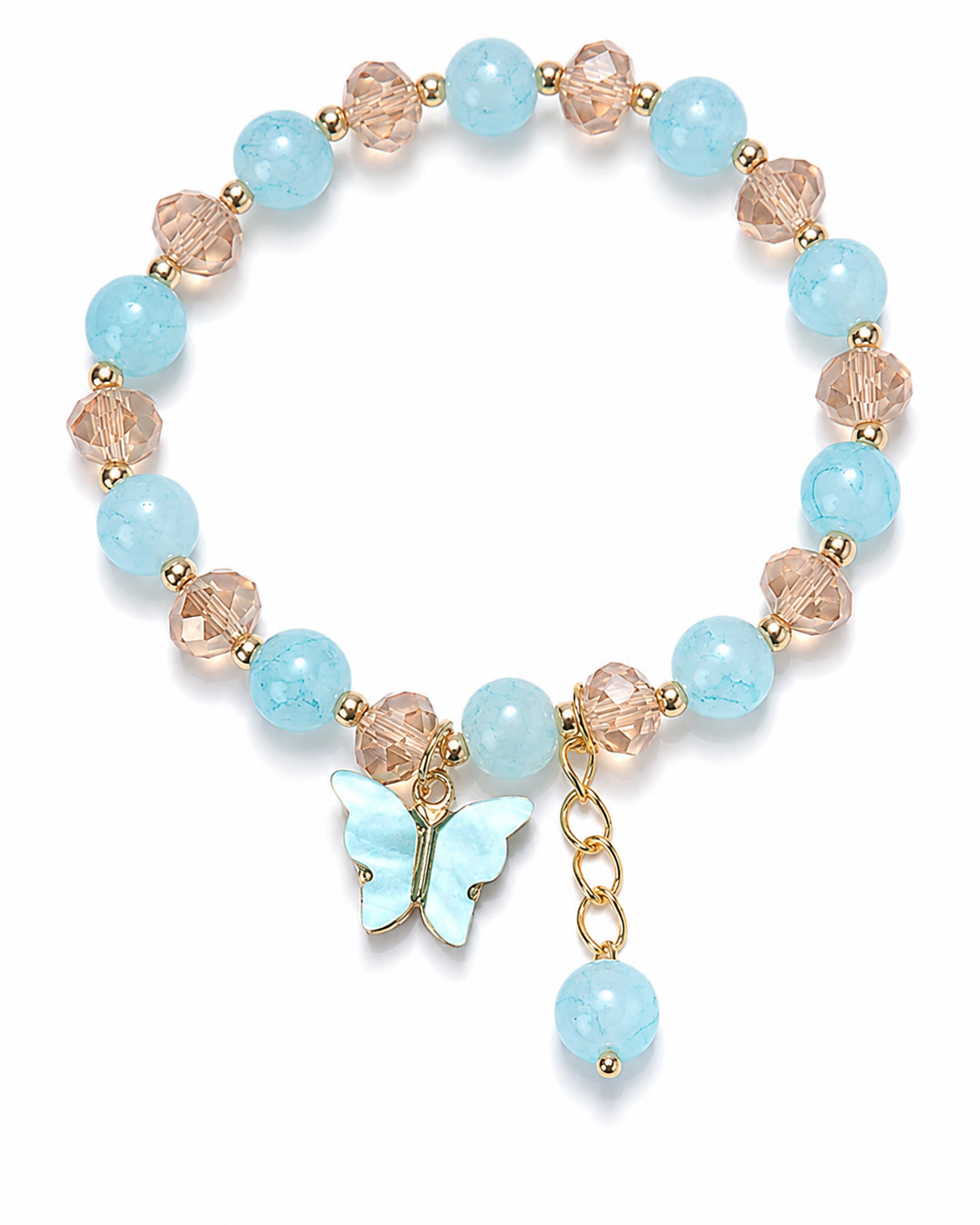 Aqua Butterfly Bracelet