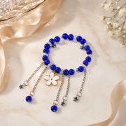 Royal Blue Star & Blossom Charm Bracelet
